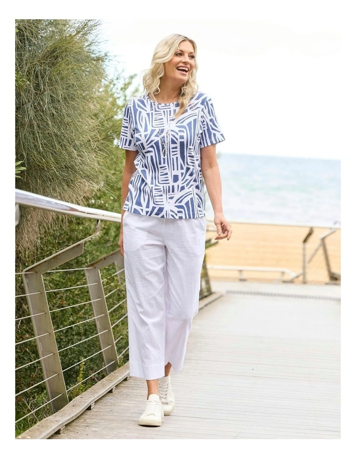 Express Short Sleeve Rib Tee in Multi image 5