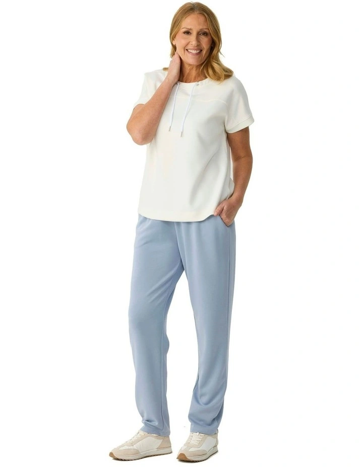 Zen Relaxed Short Sleeve Top in Ivory image 4