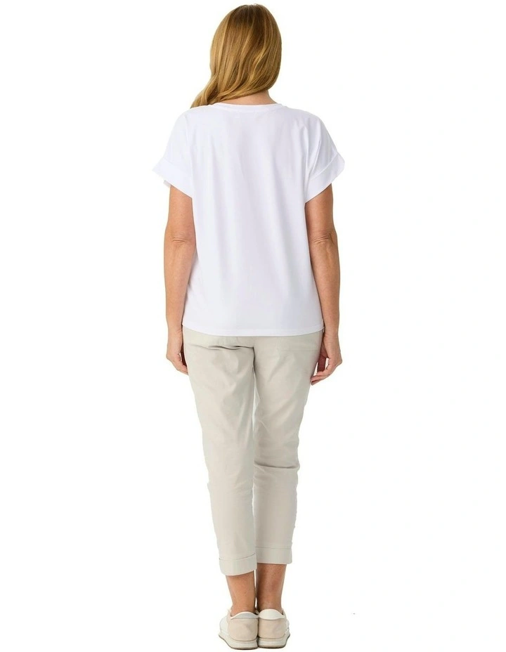 Miami Relaxed Short Sleeve Tee in White image 2