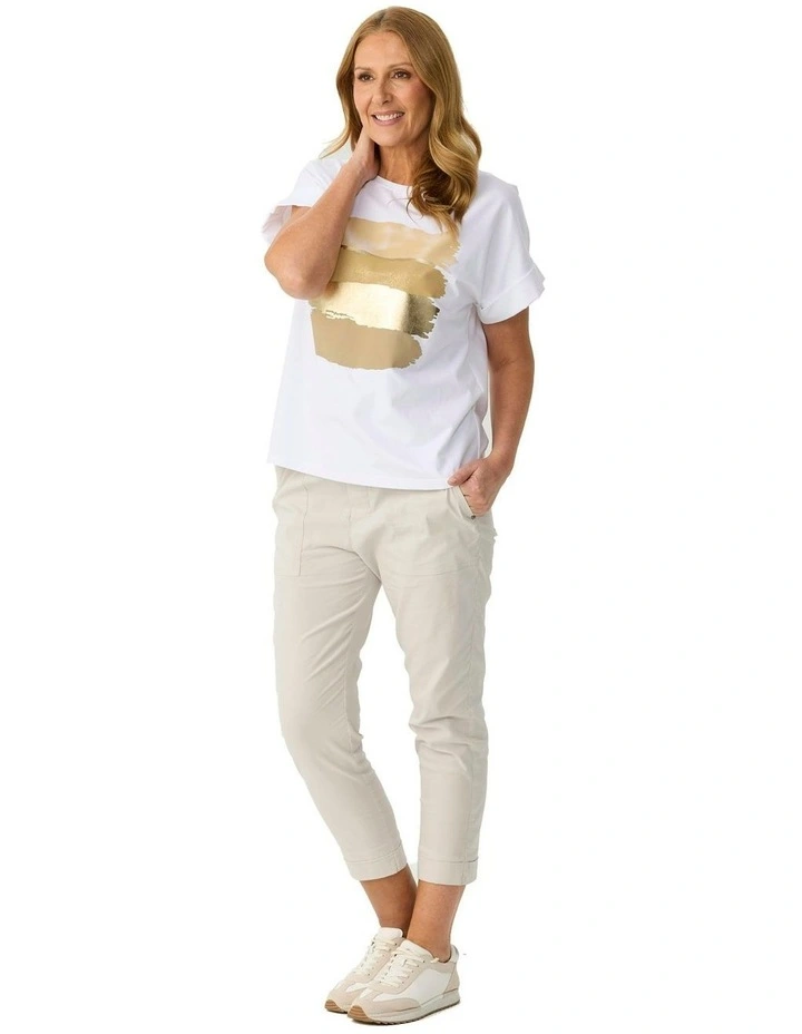 Miami Relaxed Short Sleeve Tee in White image 4