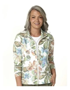 Oasis Print Zip Up Jacket in Assorted