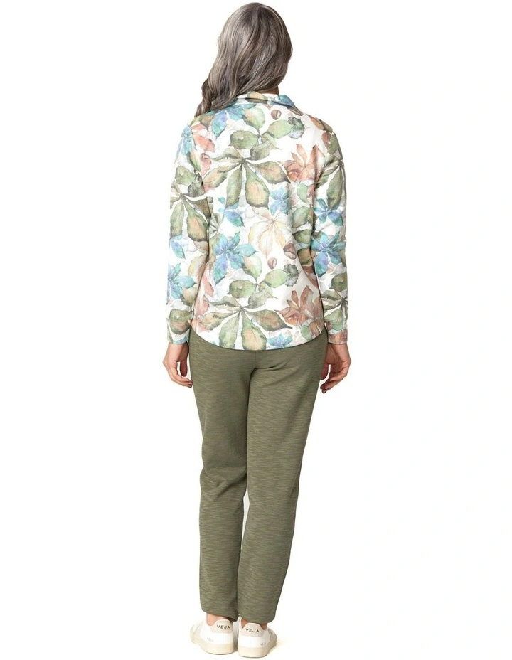 Oasis Print Zip Up Jacket in Assorted image 2