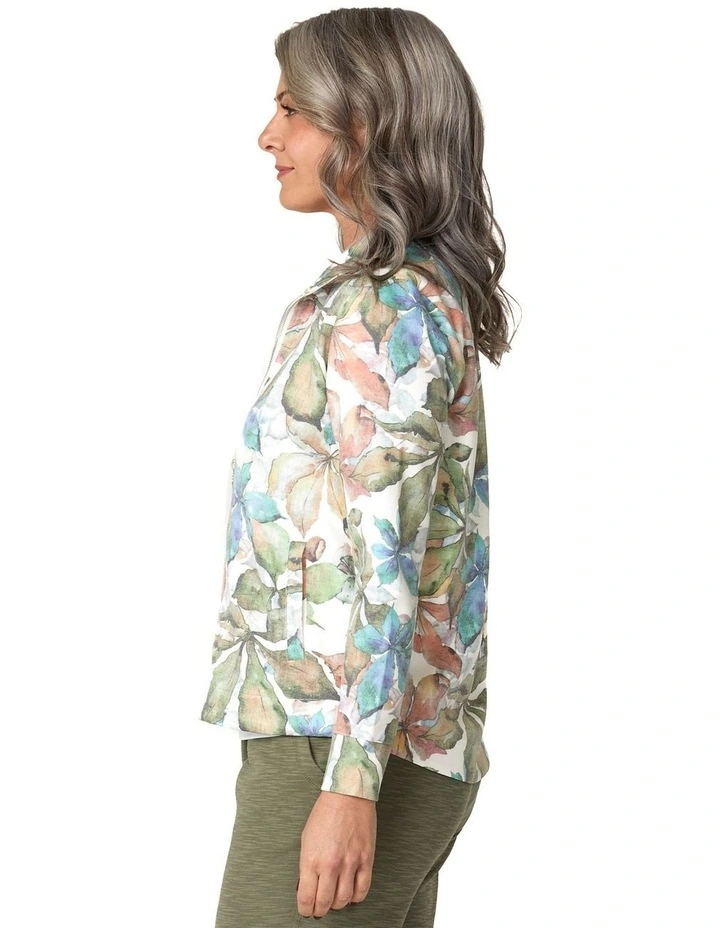 Oasis Print Zip Up Jacket in Assorted image 3