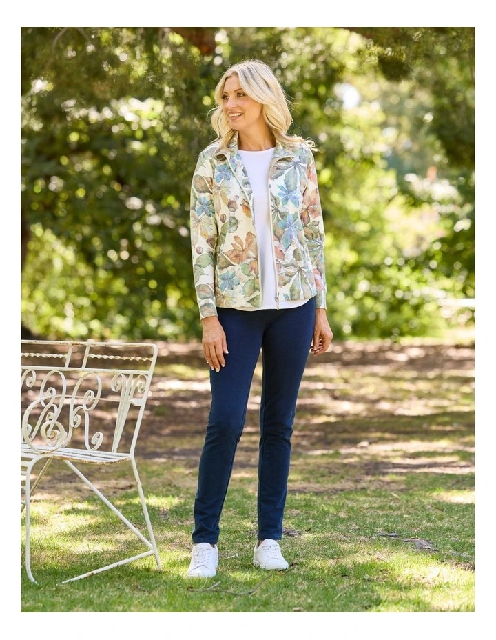 Oasis Print Zip Up Jacket in Assorted image 5