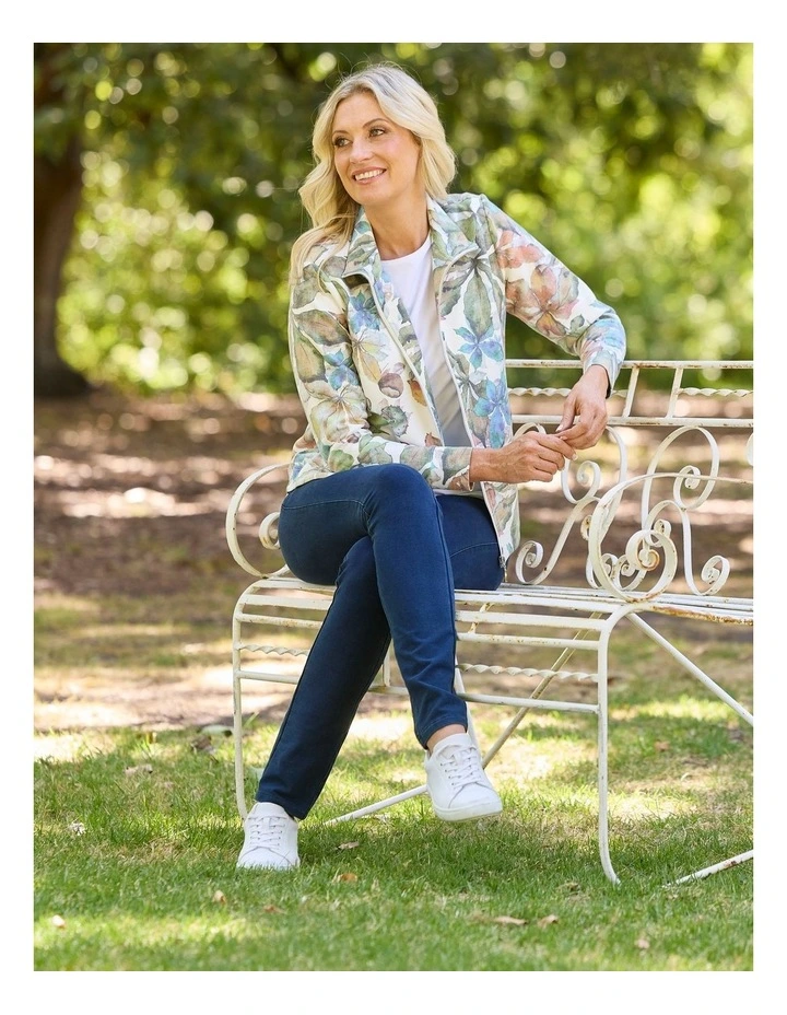 Oasis Print Zip Up Jacket in Assorted image 7