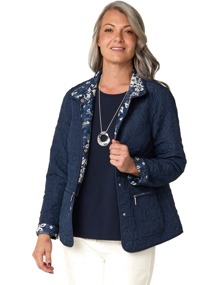 Dante Reversible Print Jacket in Multi image 2