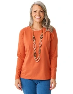 Camp Classic Long Sleeve Tee in Rust