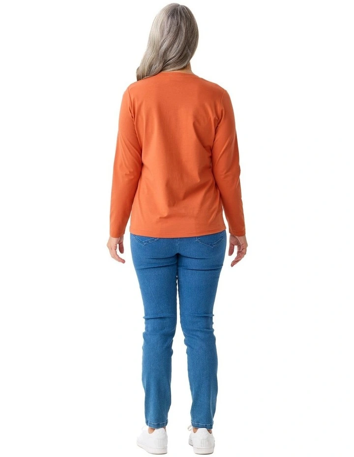 Camp Classic Long Sleeve Tee in Rust image 2