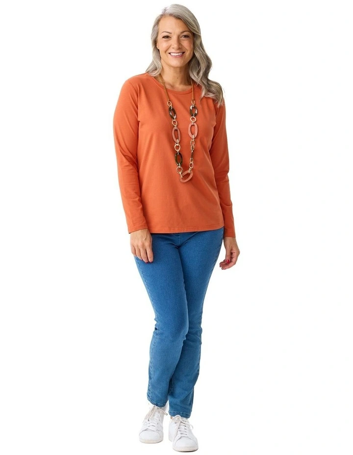 Camp Classic Long Sleeve Tee in Rust image 5