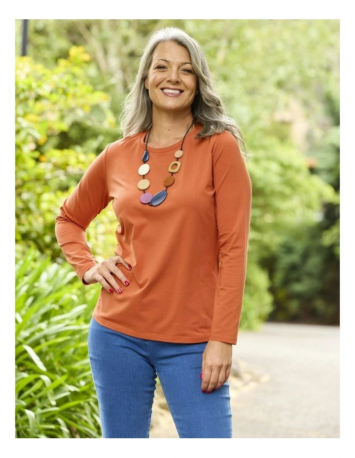 Camp Classic Long Sleeve Tee in Rust image 5