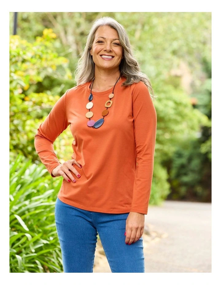 Camp Classic Long Sleeve Tee in Rust image 6