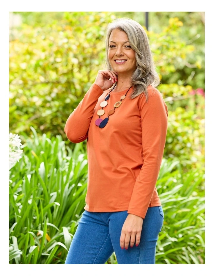 Camp Classic Long Sleeve Tee in Rust image 7