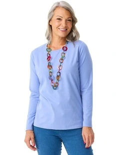 Camp Classic Long Sleeve Tee in Blue