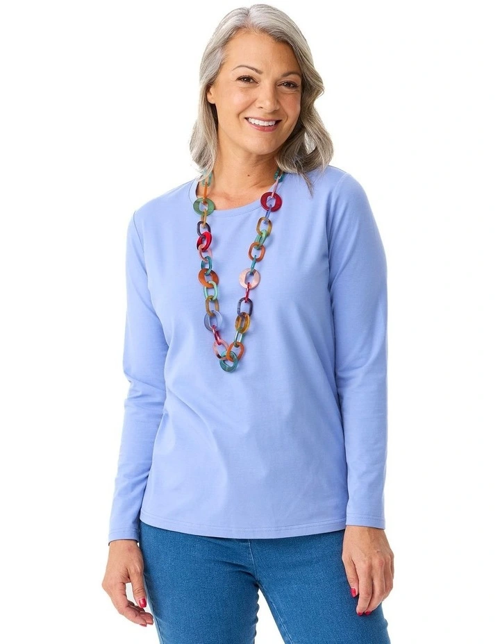 Camp Classic Long Sleeve Tee in Blue image 1