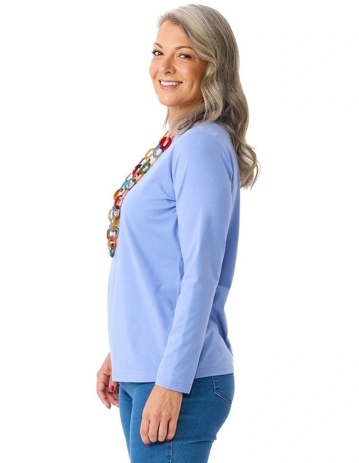 Camp Classic Long Sleeve Tee in Blue image 3