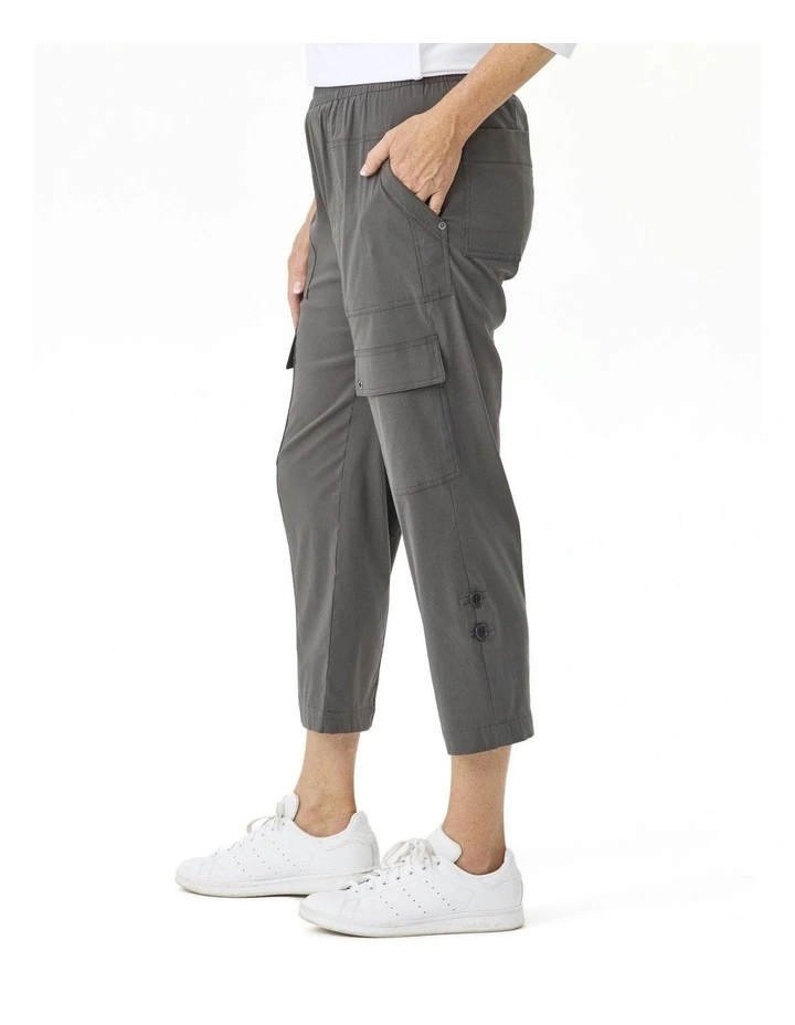 Vibe Stretch Crop Cargo Pant in Stone image 3