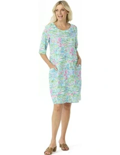 Cocoon Pocket Relaxed Dress in Multi