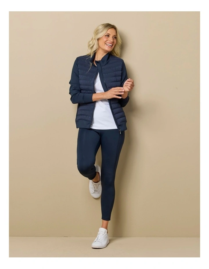 Hybrid Quilted Zip Jacket in Blue image 5