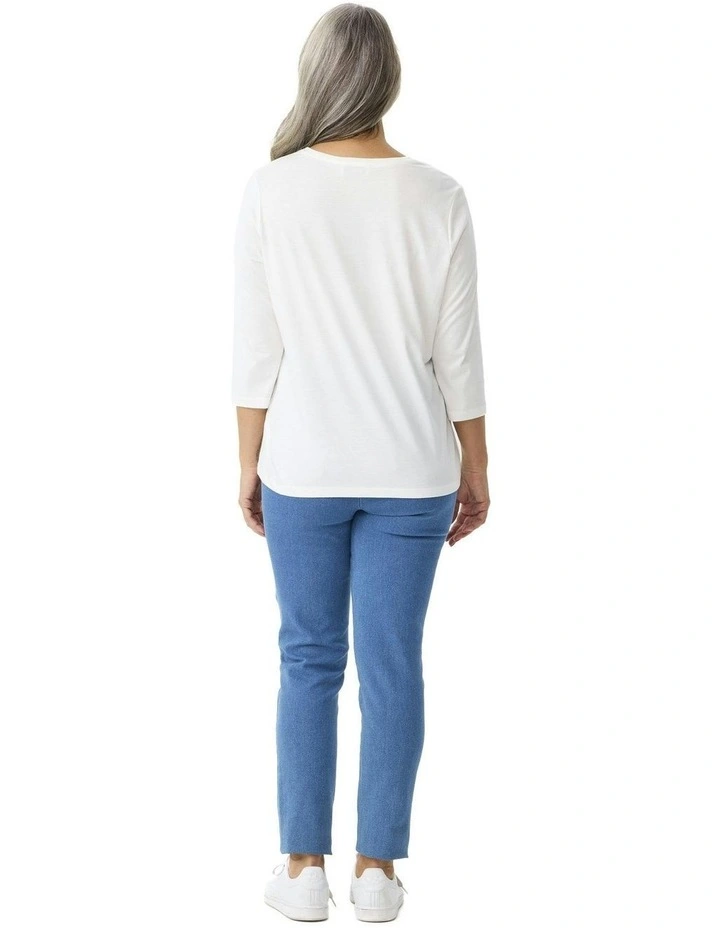 Jerry 3/4 Sleeve Print Front Tee image 2