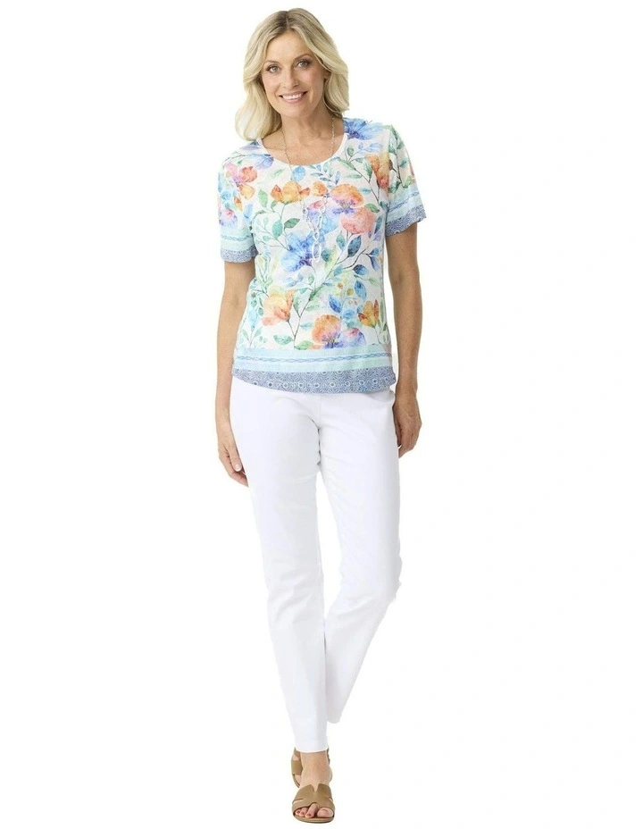 Romy Short Sleeve Burn Out Print Tee image 4