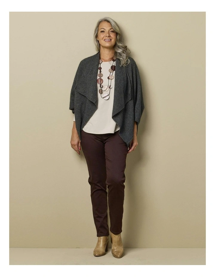 Suzy Stretch Long Pull On Jean in Chocolate image 4