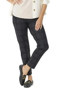 Caplan Stretch Check Warm Pant in Black