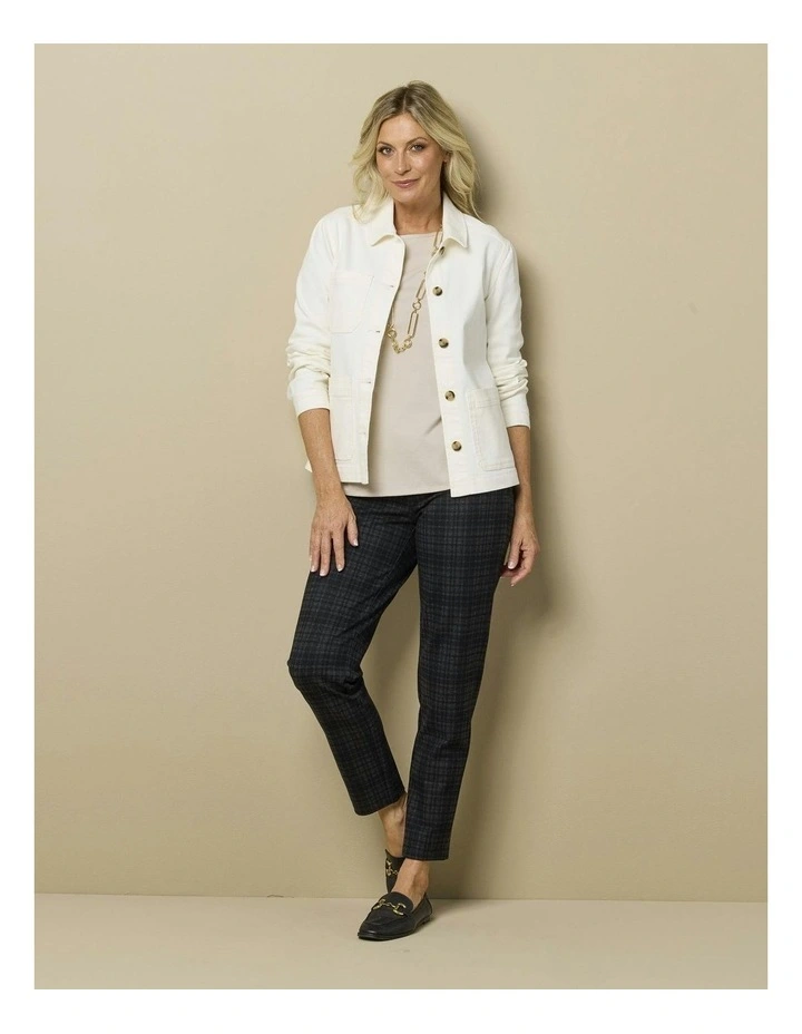 Caplan Stretch Check Warm Pant in Black image 5