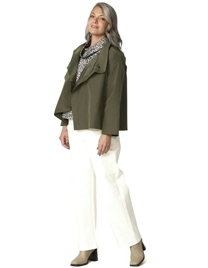 Evie Stretch Straight Pull On Jeans in Ecru image 4