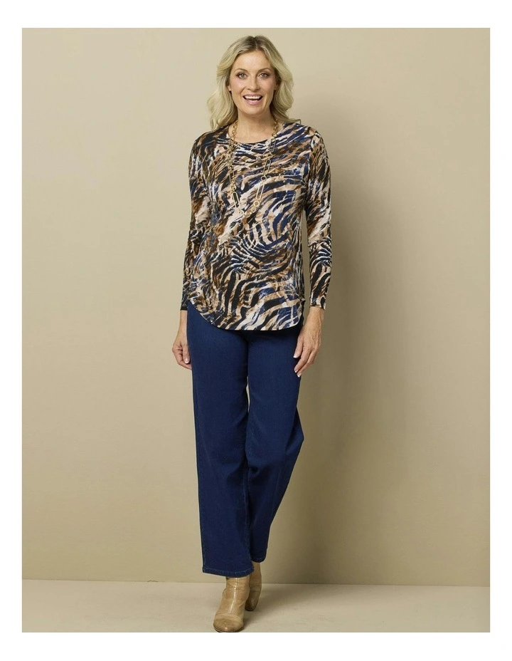 Suzy Straight Leg Pull On Jeans in Indigo image 4