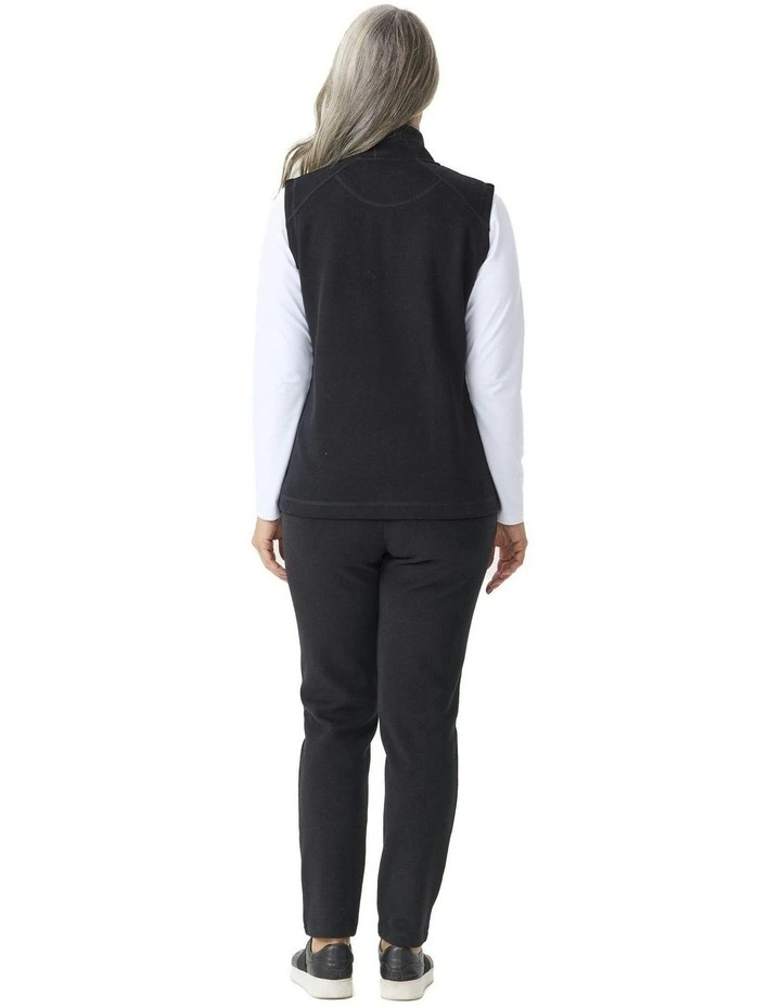 Haven Zip Up Vest in Black image 2