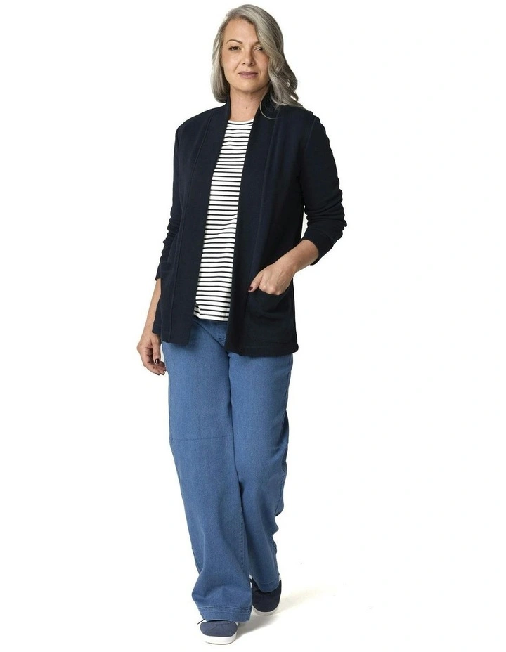 Haven Edge To Edge Cardigan in Navy image 4