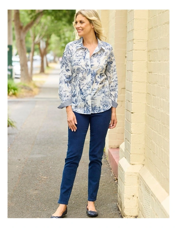 Landscape Long Sleeve Ribbon Trim Shirt in Assorted image 7
