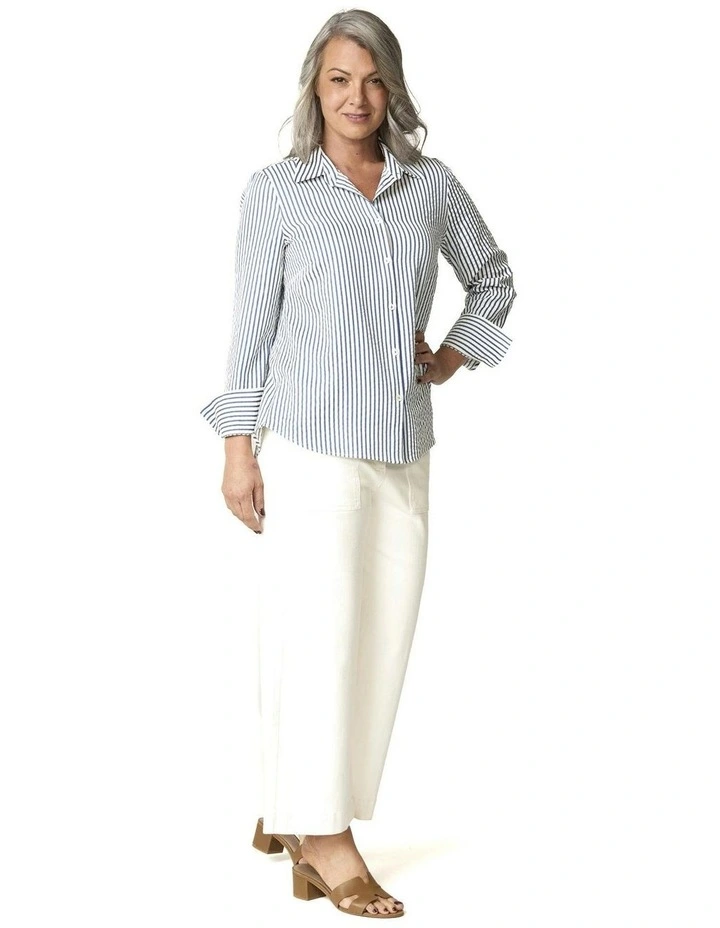 Allenby Stripe Long Sleeve Shirt in Blue image 4