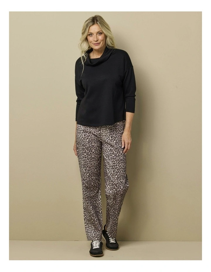 Charisma Cowl Neck Top in Black image 4