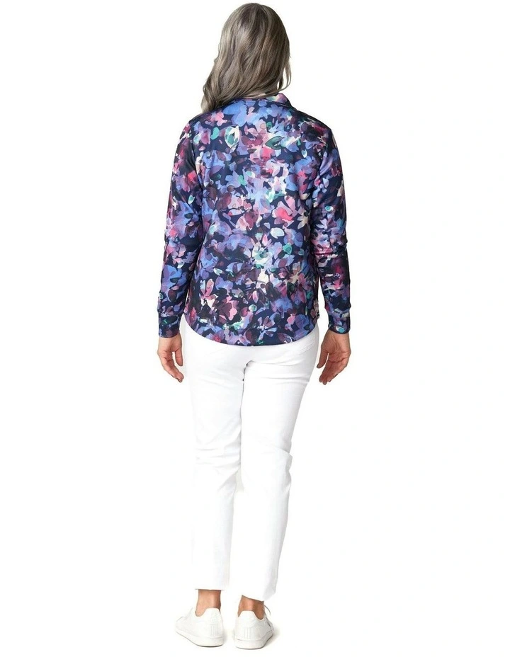 Oasis Print Zip Up Jacket in Multi image 2