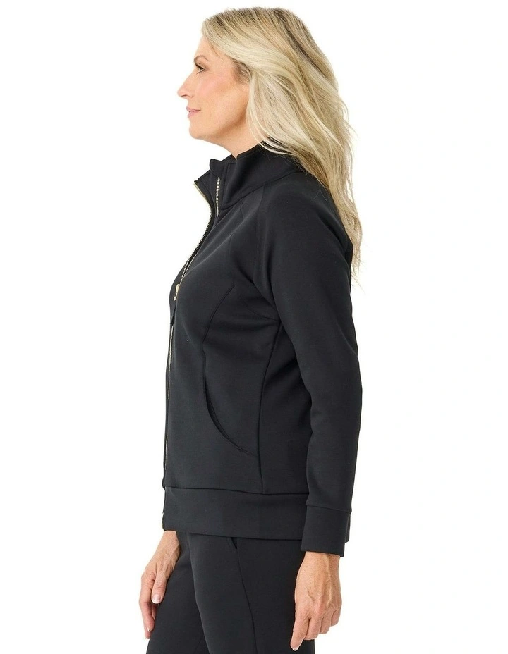 Pace Zip Up Jacket in Black image 3