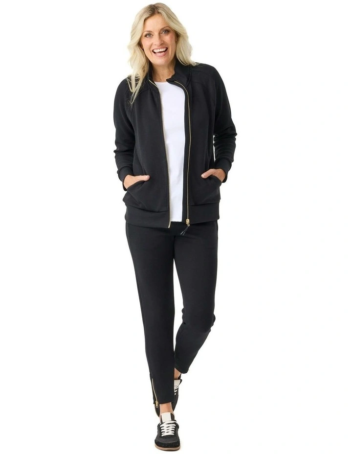 Pace Zip Up Jacket in Black image 4