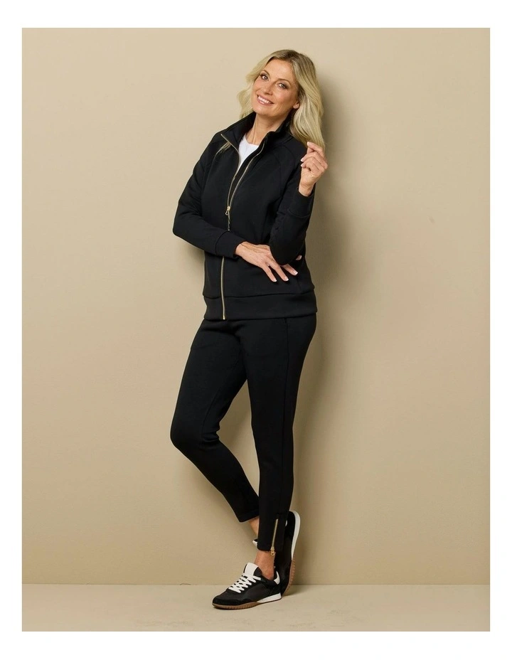 Pace Zip Up Jacket in Black image 5