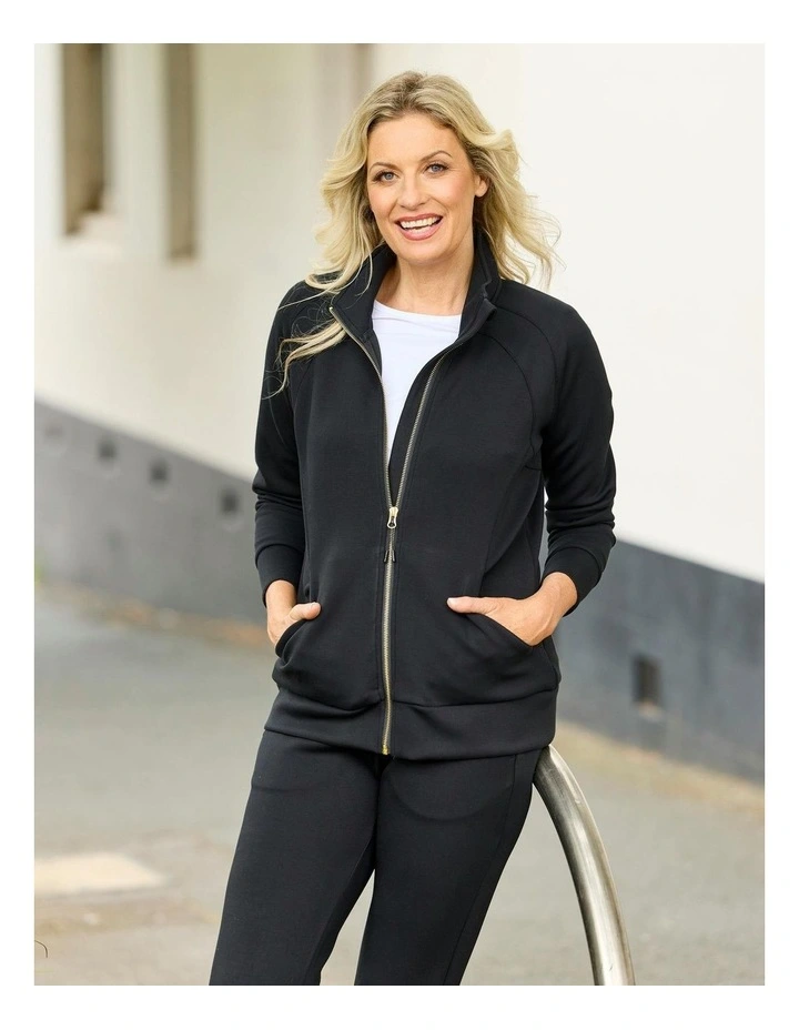 Pace Zip Up Jacket in Black image 6