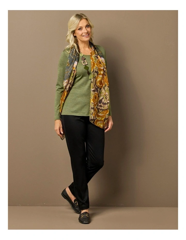 Hedrena Classic Long Sleeve Tee in Green image 5