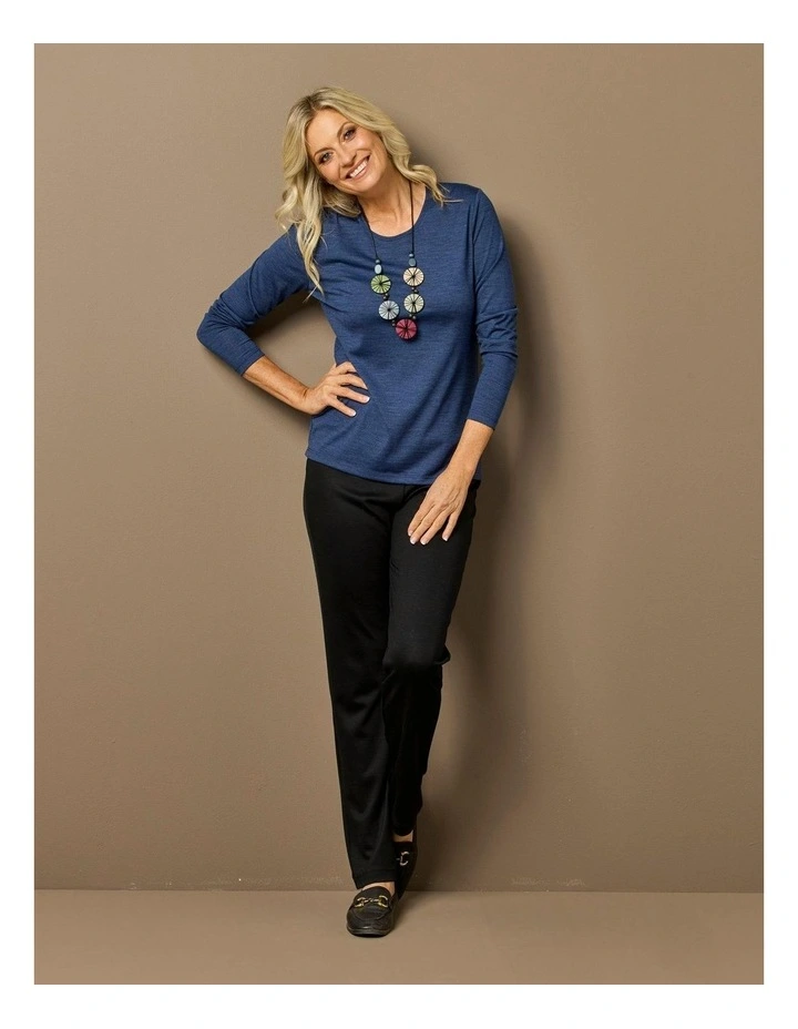 Hedrena Classic Long Sleeve Tee in Denim image 6