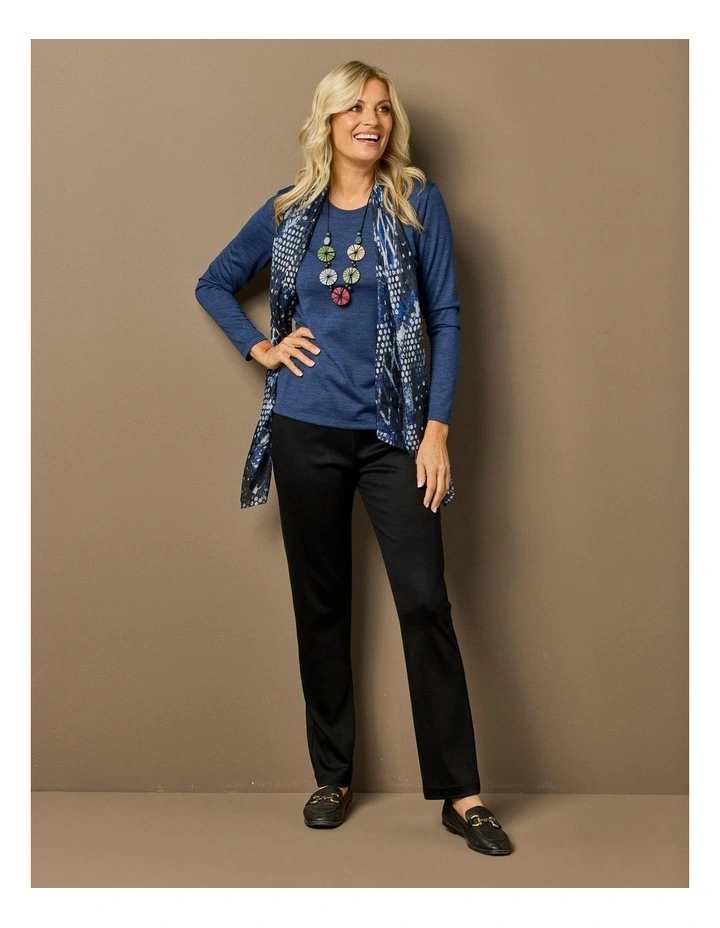 Hedrena Classic Long Sleeve Tee in Denim image 7