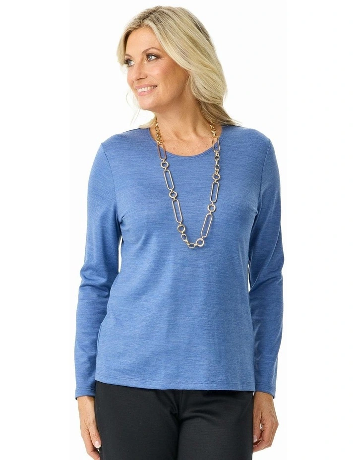 Hedrena Classic Long Sleeve Tee in Stone image 1