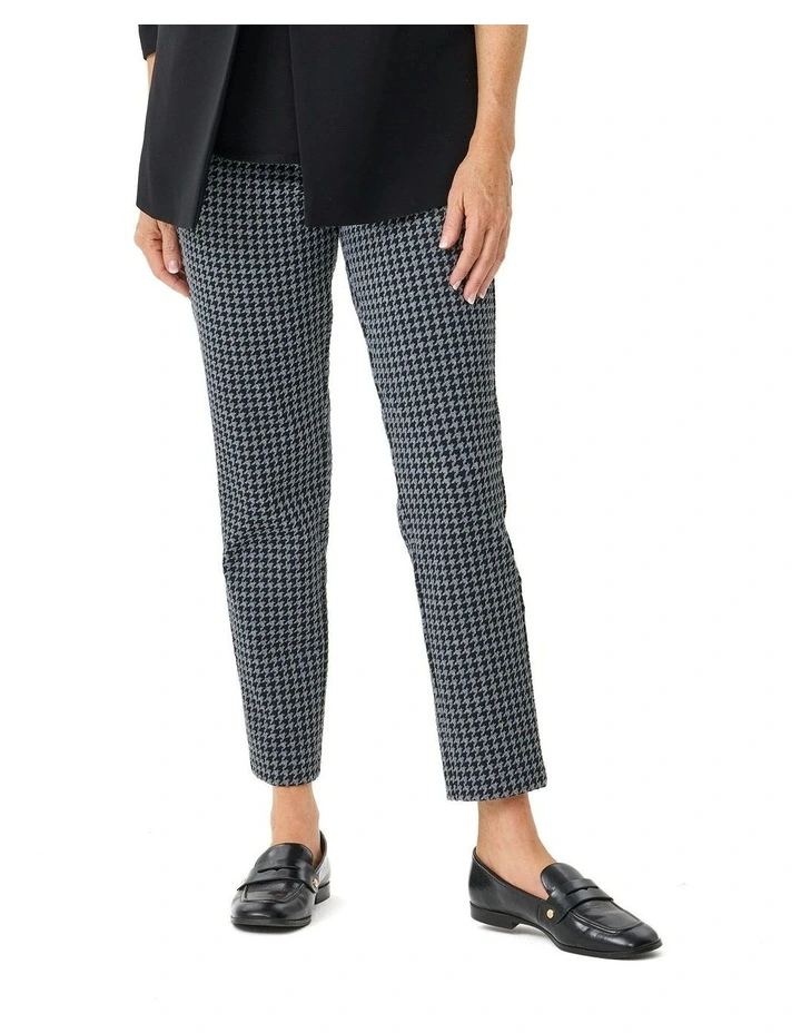 Derby Check Stretch 7/8 Pant in Charcoal image 1