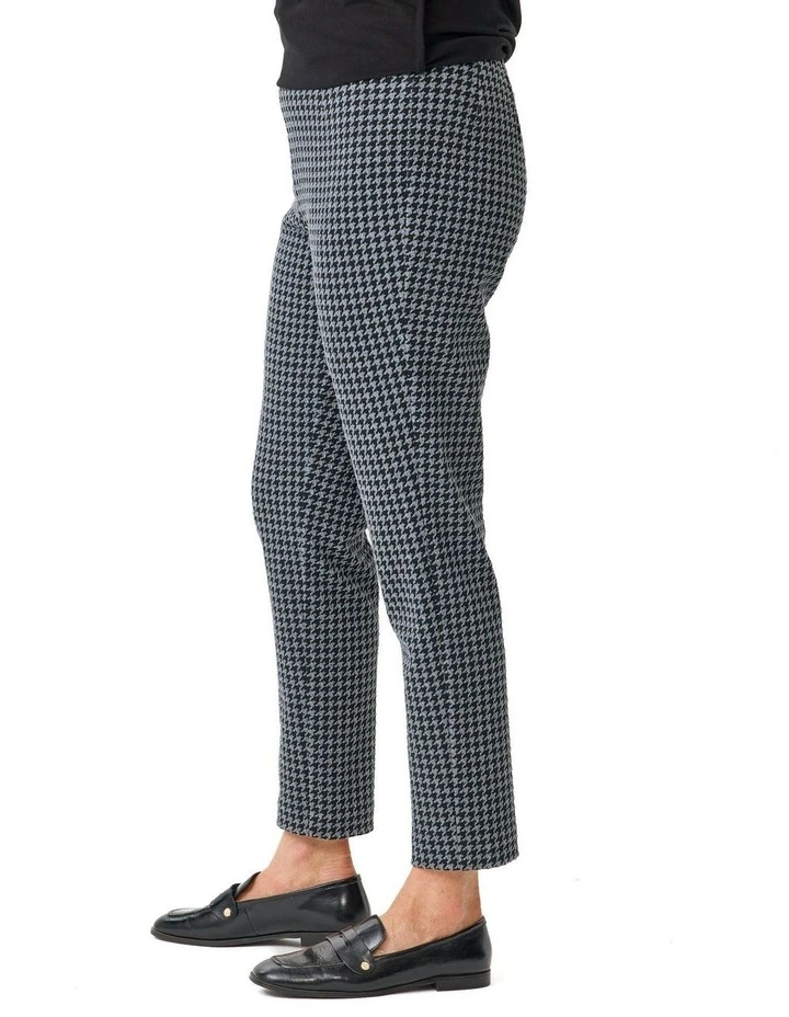 Derby Check Stretch 7/8 Pant in Charcoal image 3