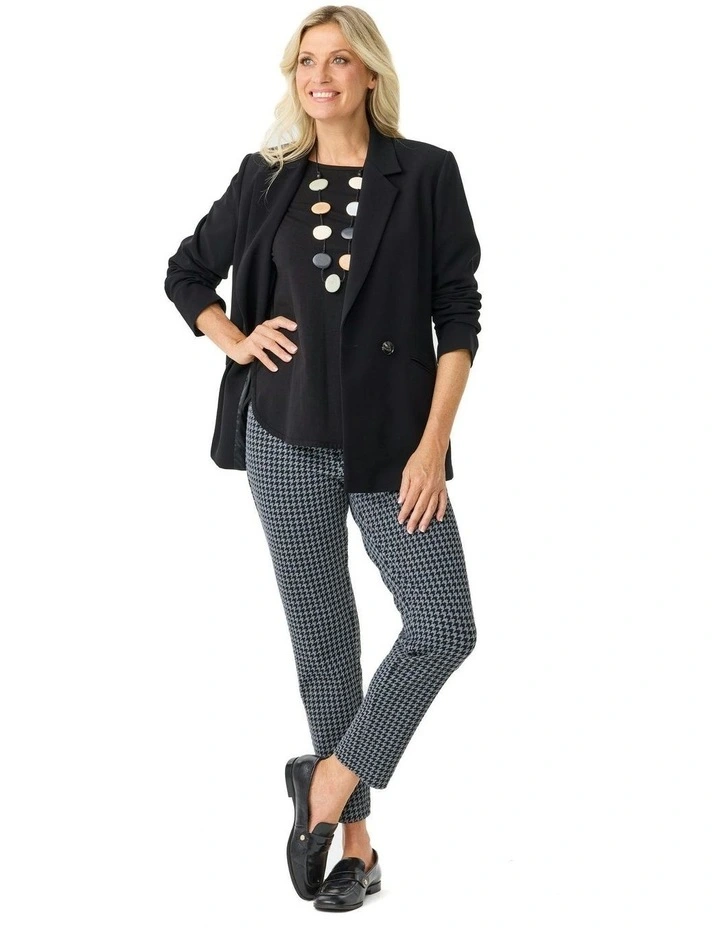 Derby Check Stretch 7/8 Pant in Charcoal image 4