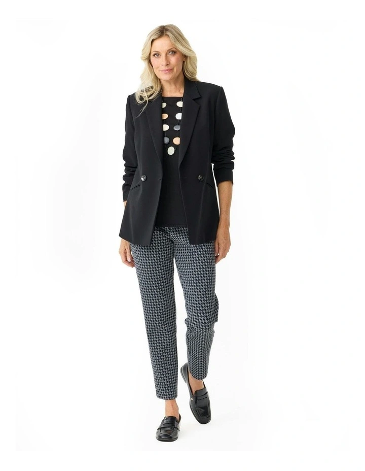 Derby Check Stretch 7/8 Pant in Charcoal image 5