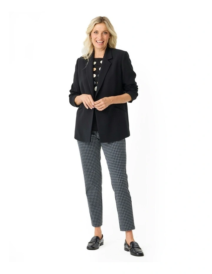 Derby Check Stretch 7/8 Pant in Charcoal image 6