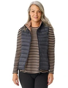 Outdoors Reversible Down Vest in Black