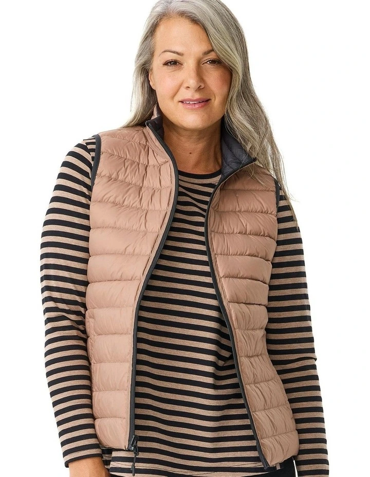 Outdoors Reversible Down Vest in Black image 4